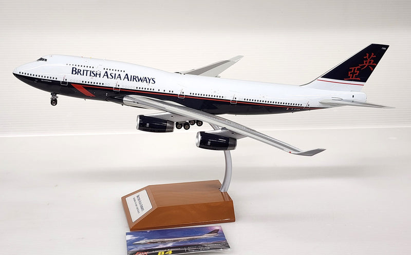 JF-747-4-014 | JFox Models 1:200 | Boeing 747-400 British Asia Airways G-CIVA, 'City of St Davis' (with stand)