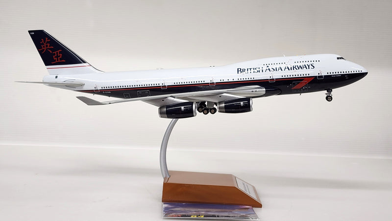 JF-747-4-014 | JFox Models 1:200 | Boeing 747-400 British Asia Airways G-CIVA, 'City of St Davis' (with stand)