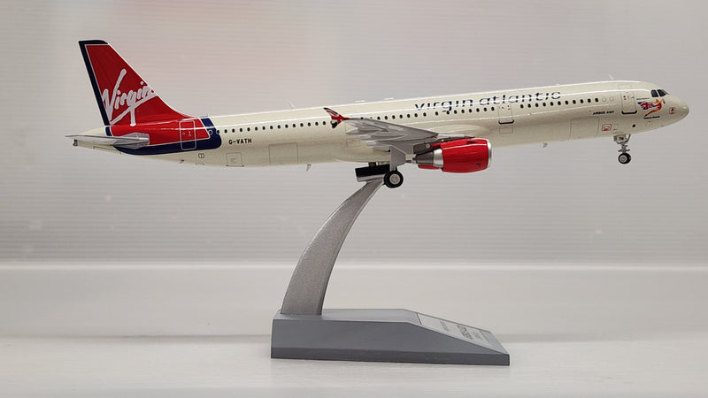 B-321-VR-ATH | Blue Box 1:200 | Airbus A321-211 Virgin Atlantic Airways G-VATH with stand