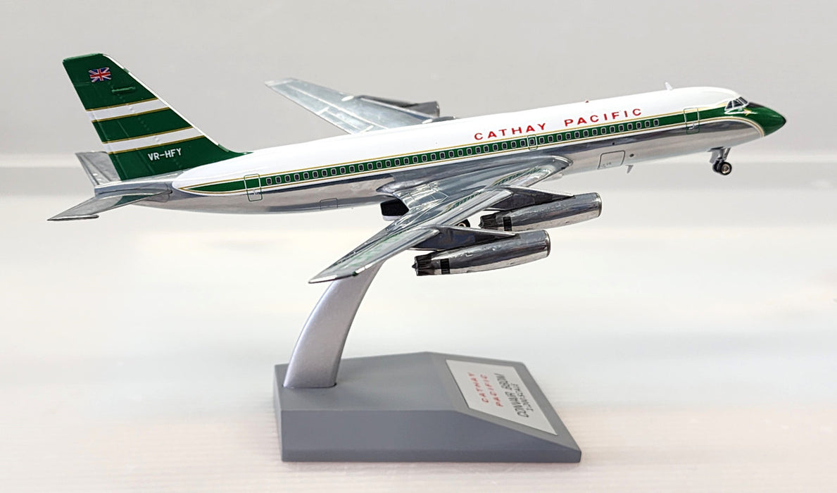 JF-CV880-004P | Blue Box 1:200 | Convair CV-880 Cathay Pacific VR-HFY (with stand)