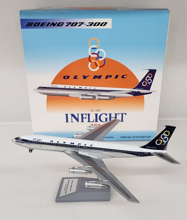 IF707OA0723P | InFlight200 1:200 | Boeing 707-384B Olympic SX-DBF Polished with stand