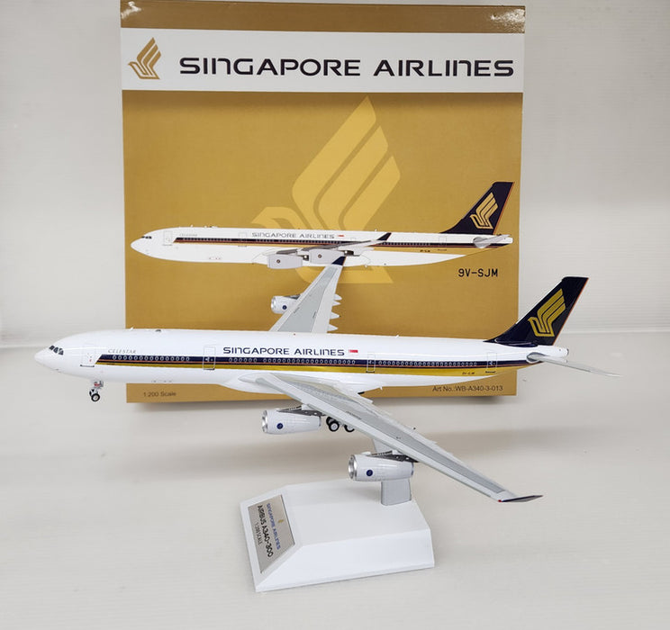 WB-A340-3-013 | WB Models 1:200 | Airbus A340-313 Singapore Airlines 9V-SJM (with stand)