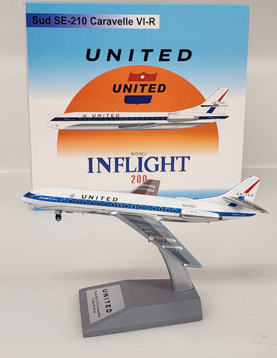 IF210UA1220 | InFlight200 1:200 | SE 210 Caravelle V1-R United Airlines N1006U (with stand)