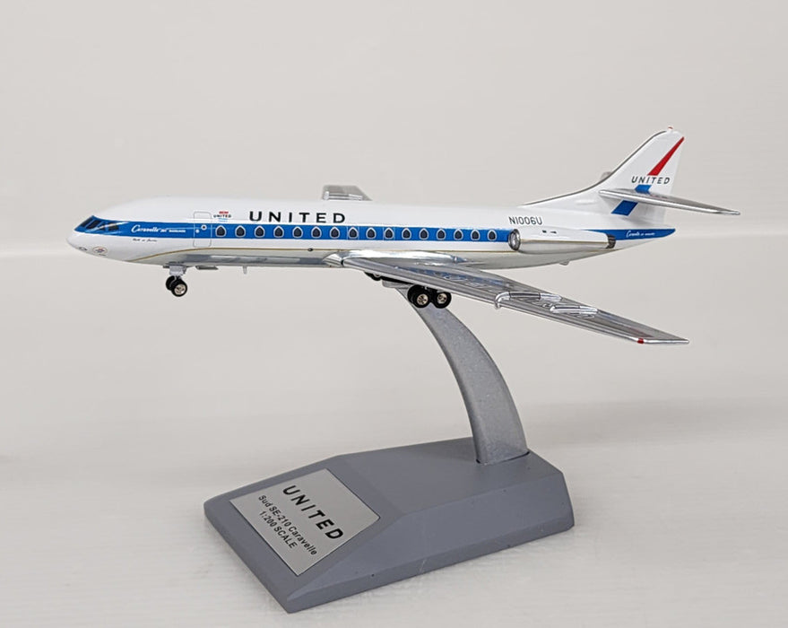 IF210UA1220 | InFlight200 1:200 | SE 210 Caravelle V1-R United Airlines N1006U (with stand)