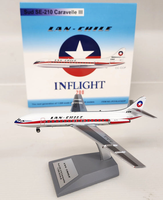 IF210LA1023P | InFlight200 1:200 | SE-210 Caravelle III Lan Chile CC-CCP (polished with stand)