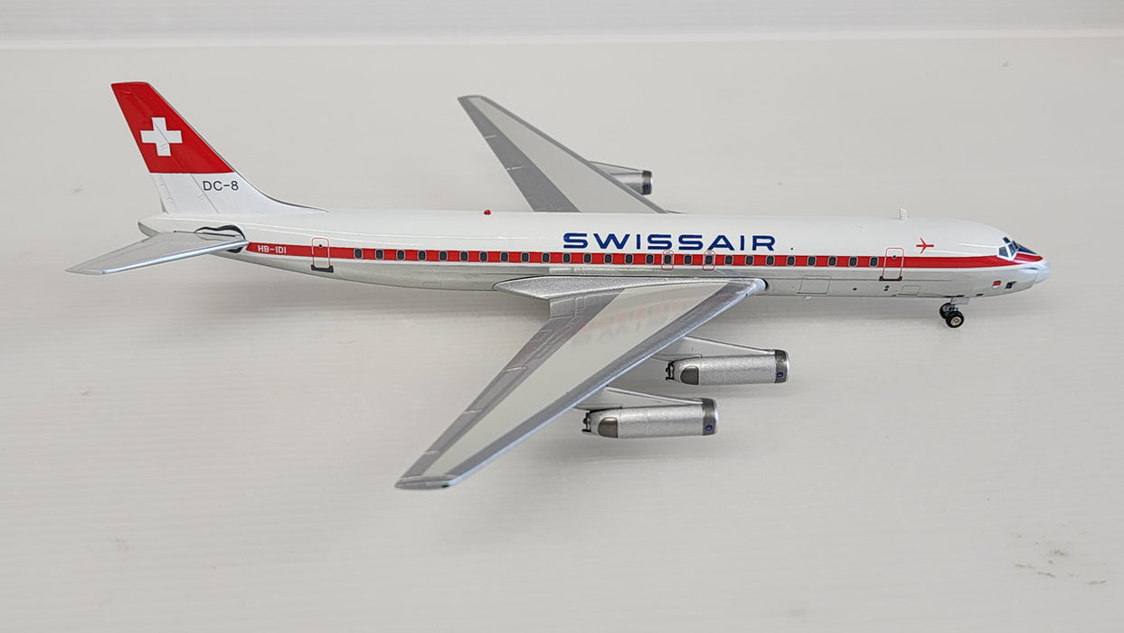 WB862HB0318P | Blue Box 1:200 | Douglas DC-8-62 Swissair HB-IDI (with stand)