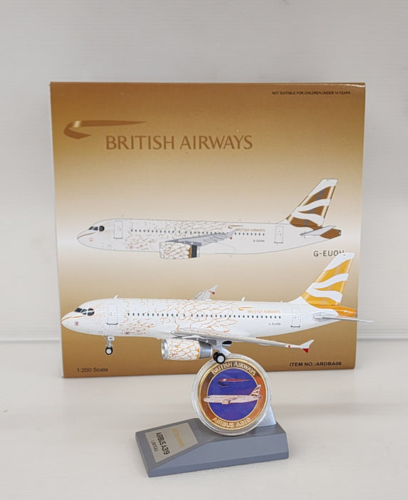 ARDBA06 | ARD Models 1:200 | Airbus A319-131 British Airways 'Dove' G-EUOH (with stand)