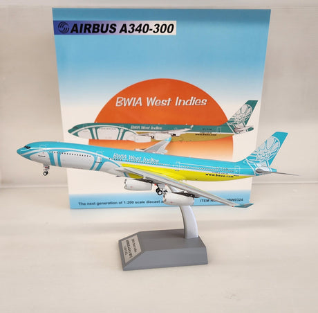 IF343BW0324 | InFlight200 1:200 | Airbus A340-300 BWIA West Indies Airways 9Y-TJN (with stand)