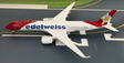 Airbus A350-900 Edelweiss Air 1:400 scale die-cast metal model by Phoenix.