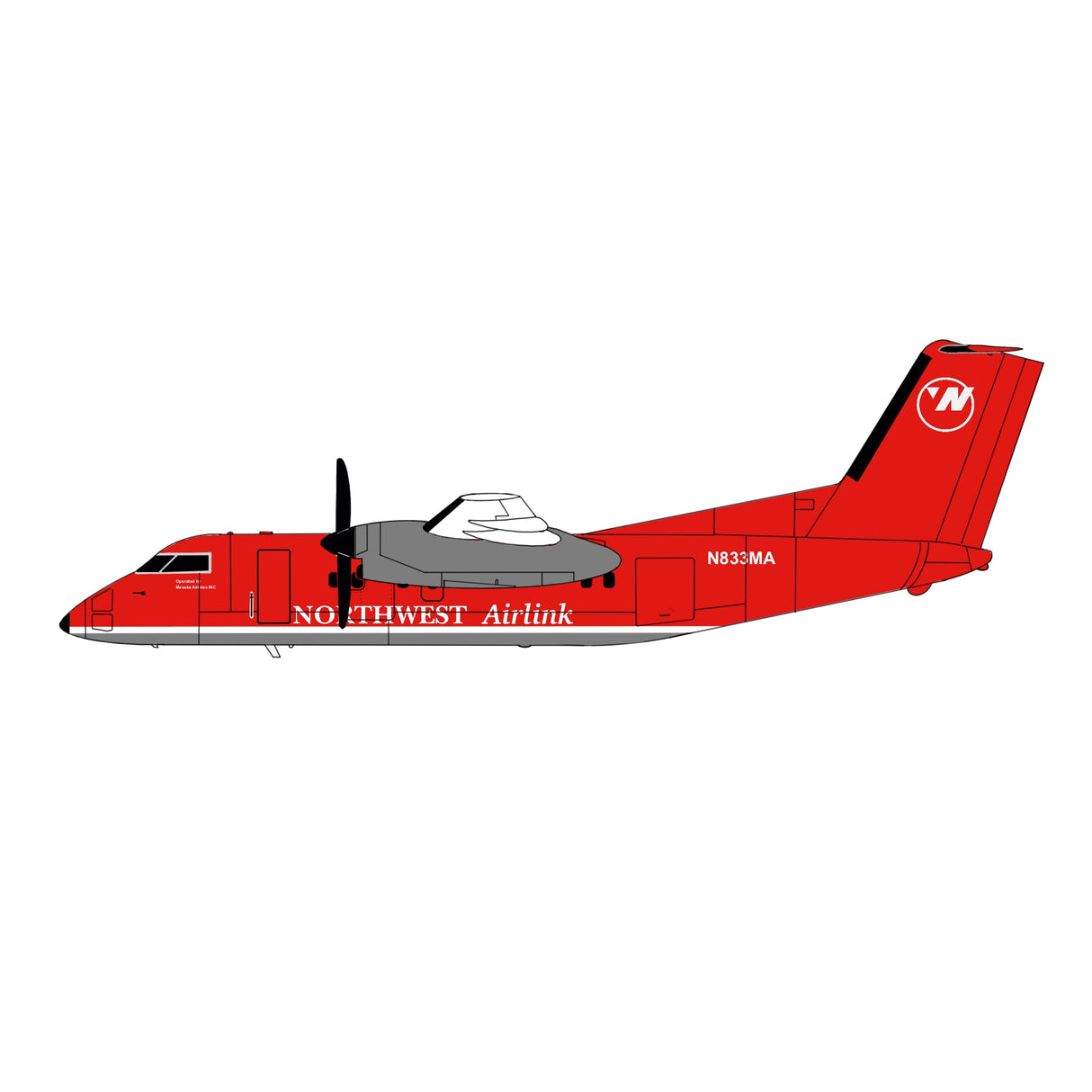 3DD0204 | 3D Design Deck 1:200 | Dash 8 Q100 Mesaba (Northwest Airlink) N833MA | is due August 2026