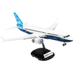 Boeing 737-8 building block set with 340 pieces displayed at full scale.