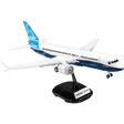 Boeing 737-8 building block set with 340 pieces displayed at full scale.