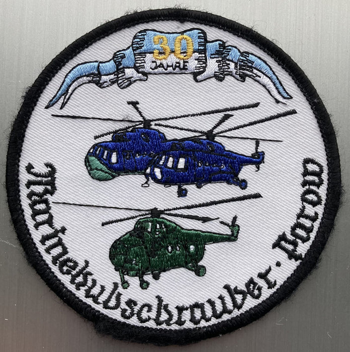 PATCH26 | ARD Souvenirs Patches | 100mm Embroidered Patch - Mi-8, 17 Sqn, East German Air Force, 30th Anniversary.