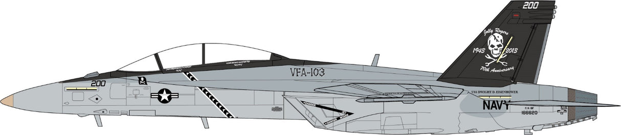 JCW72F18022 | JC Wings Military 1/72 | F/A-18F SUPER HORNET U.S. NAVY VFA-103 JOLLY ROGERS, 70TH ANNIVERSARY EDITION, 2013