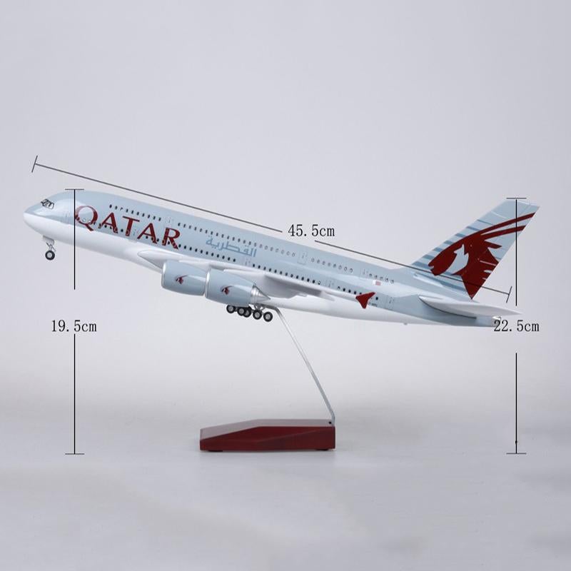 DMA7APC | Desktop Models 1:160 | Airbus A380-800, Qatar Airways A7-APC LED light up