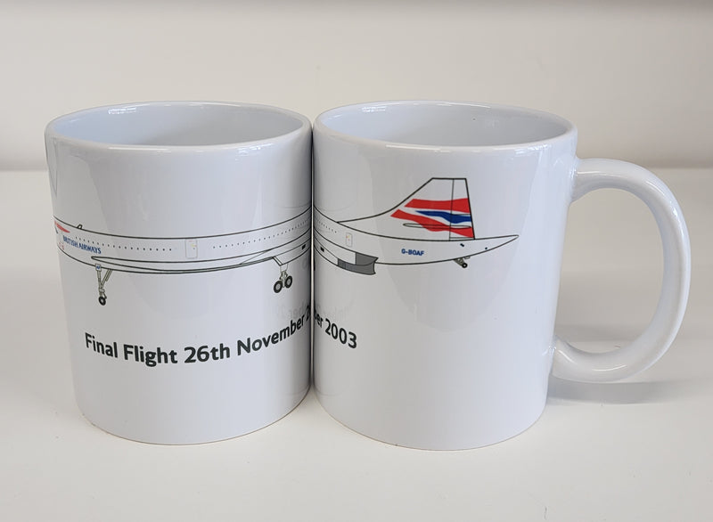 BAMUGCONCHA | Gifts Mugs | Coffee mug - Concorde, British Airways G-BOAF 'Final Flight'