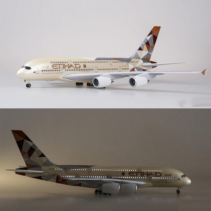 DMETIA380 | Desktop Models 1:160 | Airbus A380-800, Etihad Airways, LED light up