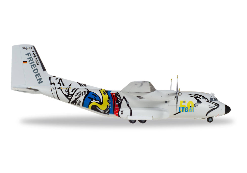 559201 | Herpa Military 1:200 | Transall C-160 Luftwaffe 5048, LTG 61, '50th Anniv.' (die-cast)