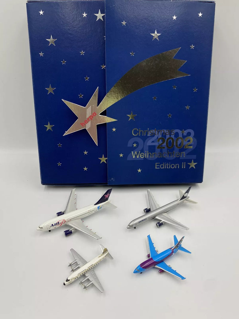 513333 | Herpa 1:500 | Herpa 2002 Christmas advent calender consisting of four models **PRE OWNED**