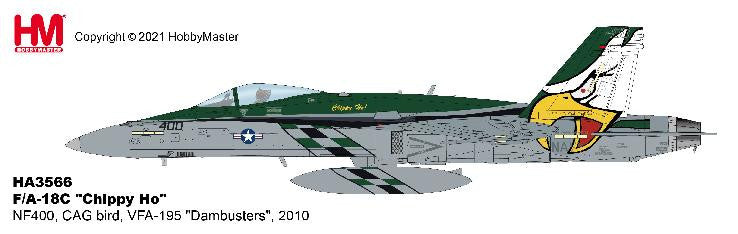 HA3566 | Hobby Master Military 1:72 | F/A-18C 'Chippy Ho NF400, CAG bird, VFA-195 'Dambusters, 2010