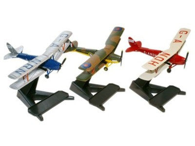 OX72TM004 | Oxford Die-cast 1:72 | D.H. Tiger Moth Set Glasmoth Tiger Moth Set of 3