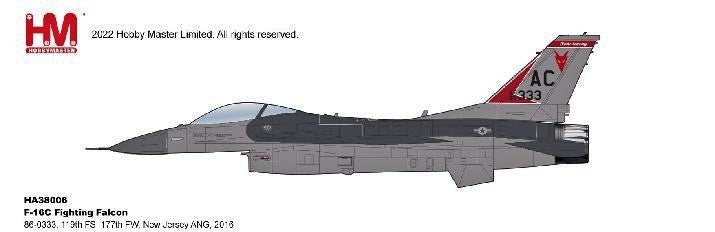 HA38006 | Hobby Master Military 1:72 | F-16A Fighting Falcon 86-0333 USAF 119FS/177FW New Jersey ANG