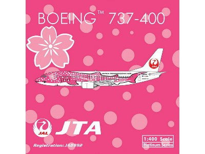 PH10985 | Phoenix 1:400 | Boeing 737-400 JTA 'Sakura Jinbei Jet' JA8992 (pink)