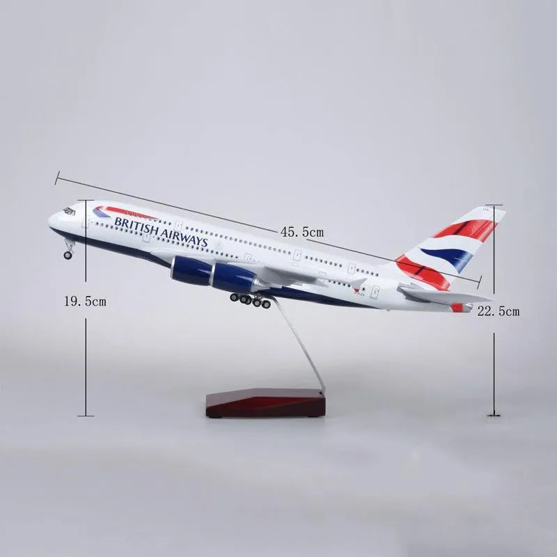 DMBAA380 | Desktop Models 1:160 | Airbus A380, British Airways LED light up