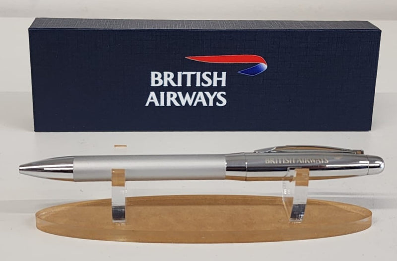 BAPENGIFTSET | Other Gifts | Laser engraved 'Mulgrave' metal pen with British Airways logo in a gift box (pen stand not included)