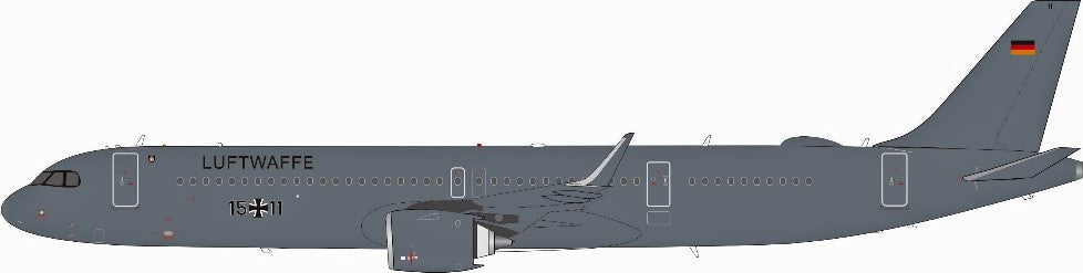 JF-A321-033 | JFox Models 1:200 | Airbus A321-251NX German Air Force 1511 (with stand)