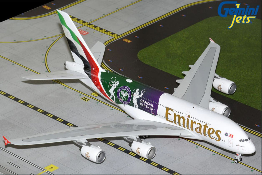 G2UAE1347 | Gemini200 1:200 | Airbus A380 Emirates A6-EOE Wimbledon – Official Partner livery