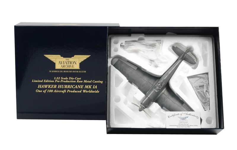 AA35506 | Corgi 1:32 | Hawker Hurricane Mk.1A, Ltd Edition pre-production raw metal casting **PRE OWNED**