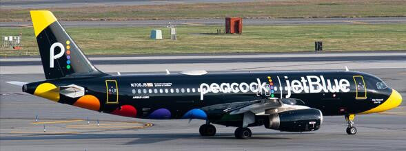 XX40195 | JC Wings 1:400 | Airbus A320 jetBlue N706JB, 'Peacock'