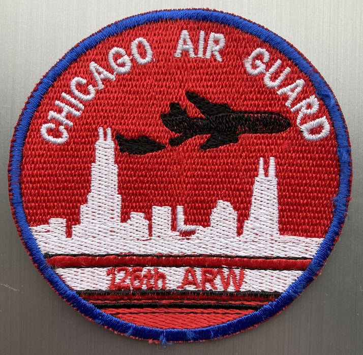 PATCH40 | ARD Souvenirs Patches | 90mm Embroidered Patch - 126th ARW, Chicago Air Guard.