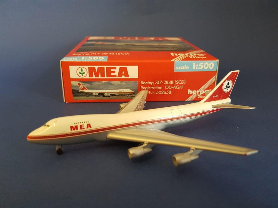 502658 | Herpa Wings 1:500 | Boeing 747-200 MEA OD-AGH **PRE OWNED**