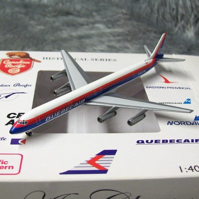ACQBA015 | Aeroclassics 1:400 | Douglas DC-8-63, Quebecair '1970s Colours with Fiesta titles' C-GQBF **PRE OWNED**