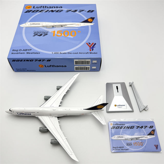 YY74807F | YY Wings 1:400 | Boeing 747-8 Lufthansa Reg. D-ABYP Flap-down | is due October 2025