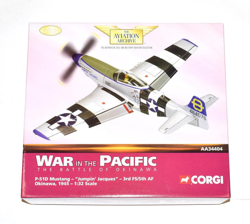 AA34404 | Corgi 1/32 Die-Cast | P51D Mustang Jumpin Jacques Reg:464076