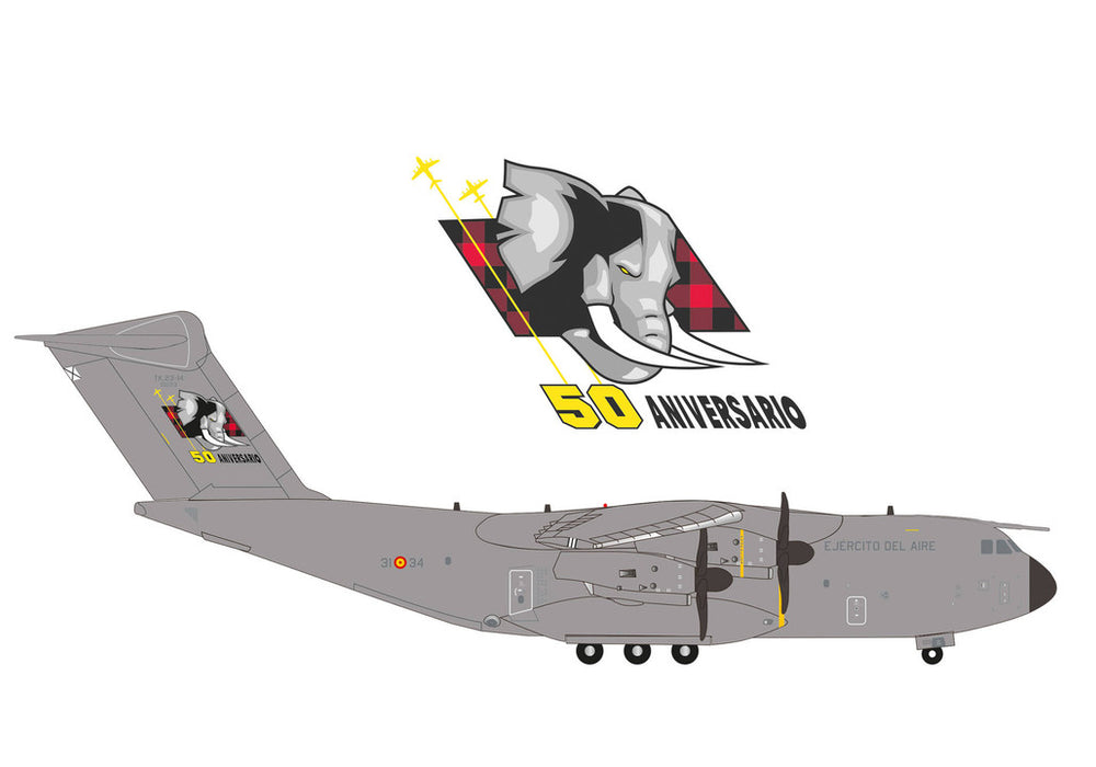 573191 | Herpa Military 1:200 | Airbus A400M Atlas Spanish Air Force 31st Wing (Ala 31), Zaragoza - 50 Aniversario TK.23-14 | was due December 2024