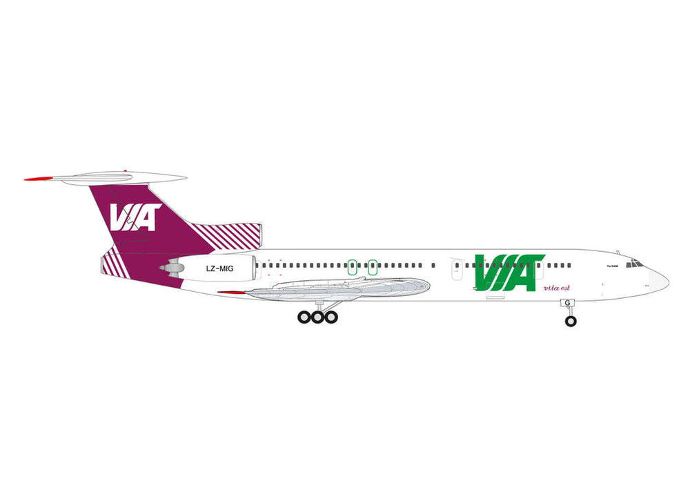 573214 | Herpa Wings 1:200 | Tupolev TU-154M Air Via LZ-MIG | was due December 2024