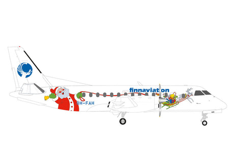 573245 | Herpa Wings 1:200 1:200 | Saab 340 Finnaviation Santa OH-FAH