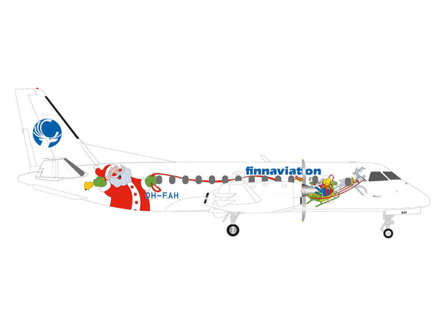 573245 | Herpa Wings 1:200 1:200 | Saab 340 Finnaviation Santa OH-FAH