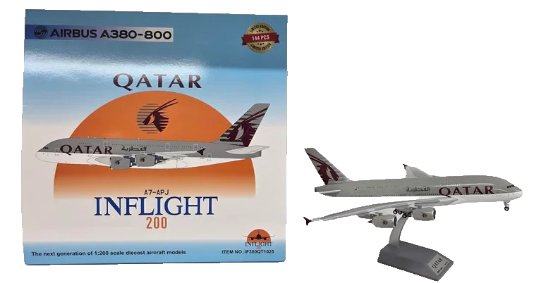 IF380QT1025 | Inflight200 | Airbus A380-861 Qatar Airways A7-APJ with stand