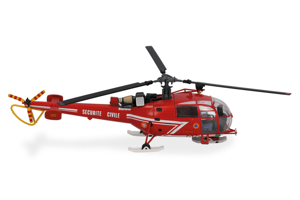 580847 | Herpa Wings 1:72 | SA 316 Alouette III Helicopter Securite Civile F-ZBAN, GHSC Base Chamonix