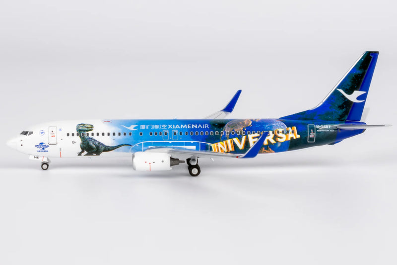 NG58228 | NG Models 1:400 | Boeing 737-800/w Xiamen Airlines B-5487 (Universal Beijing Resort - Jurassic World Isla Nublar)