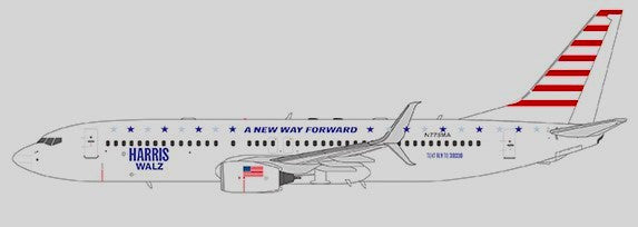 NG58246 | NG Models 1:400 | Boeing 737-800/w Kaiser Air N778MA Harris/Walz Campaign Plane | was due February 2025