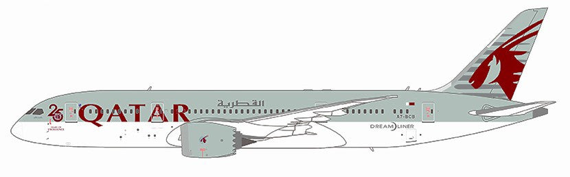 NG59011 | NG Models 1:400 | Boeing 787-8 Dreamliner Qatar Airways A7-BCB with 25th anniversary sticker