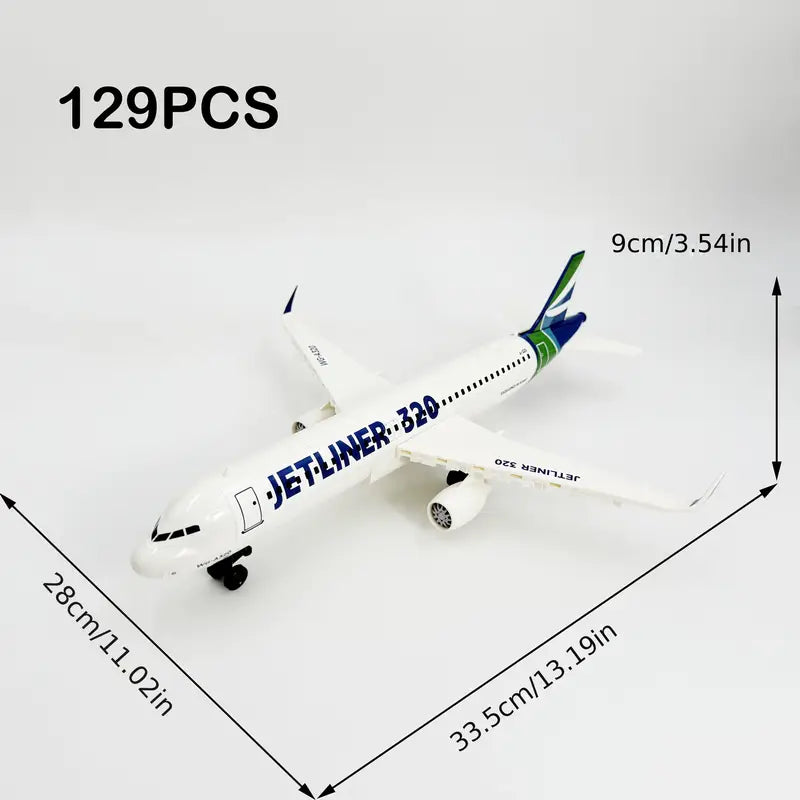 WIBU0009 | Unbranded | Jetliner 320  Building Blocks 133 pcs