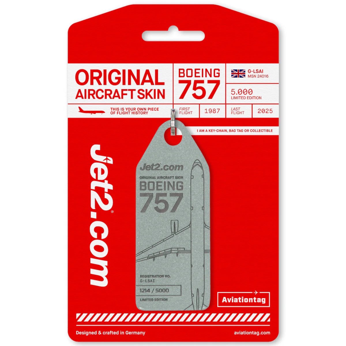 Jet2航空 Airlinertags B757-200 NG Models Jet2 757-200/w Friendly Low Fares titles; with