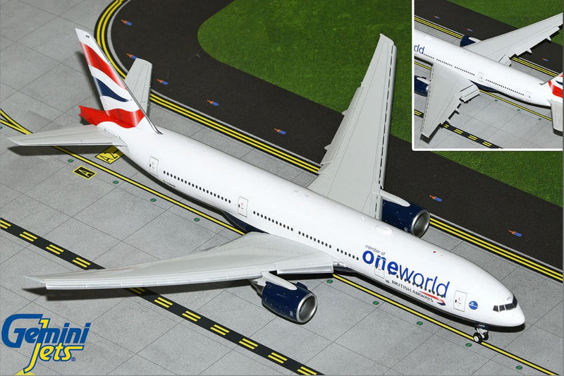 G2BAW1226F | Gemini200 1:200 | Boeing 777-200ER British Airways G-YMMO (flaps down with stand)